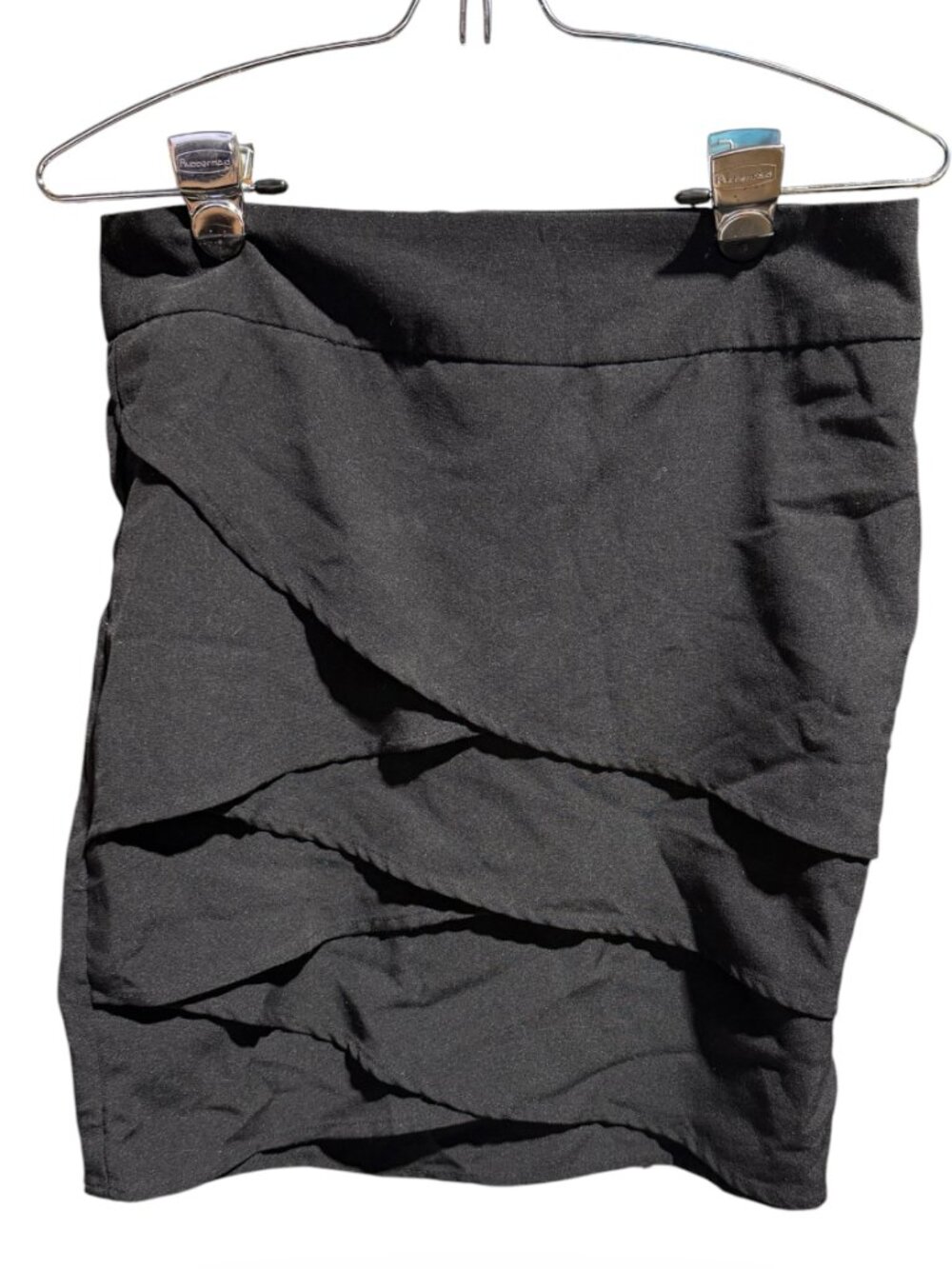 Junior's A. Byer‎ Black Layered Skirt  - Sz 9 Zippered Stretch